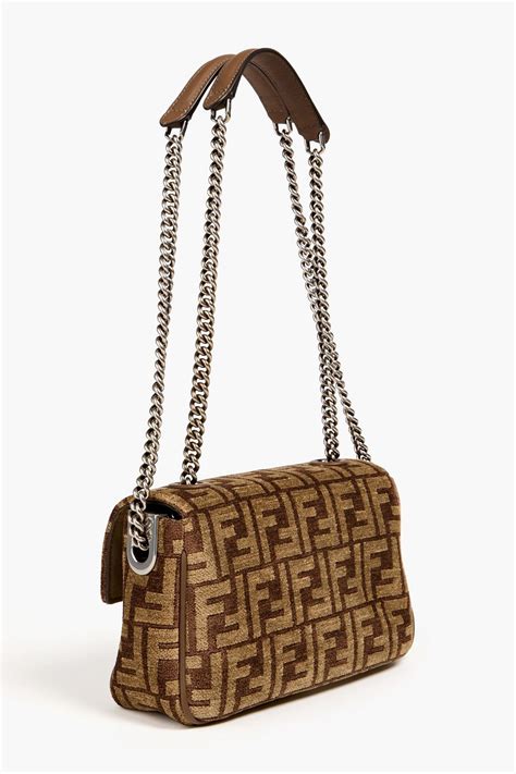 fendi nappa embossed baguette|Fendi chenille bag.